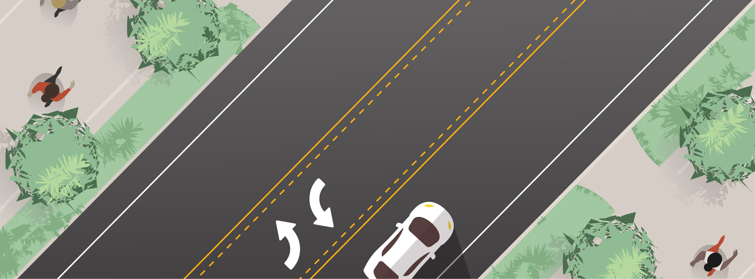 two-way left-turn lanes