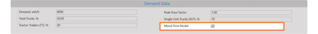 Demand Data with Mixed Flow Model Check