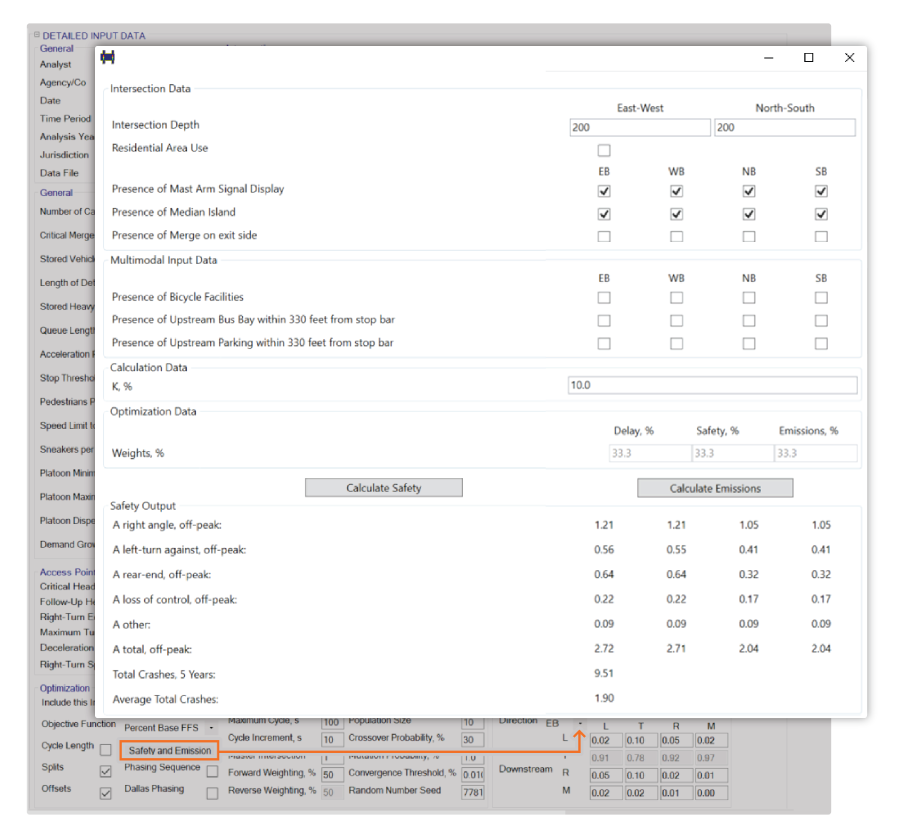 Safety and Emissions Data