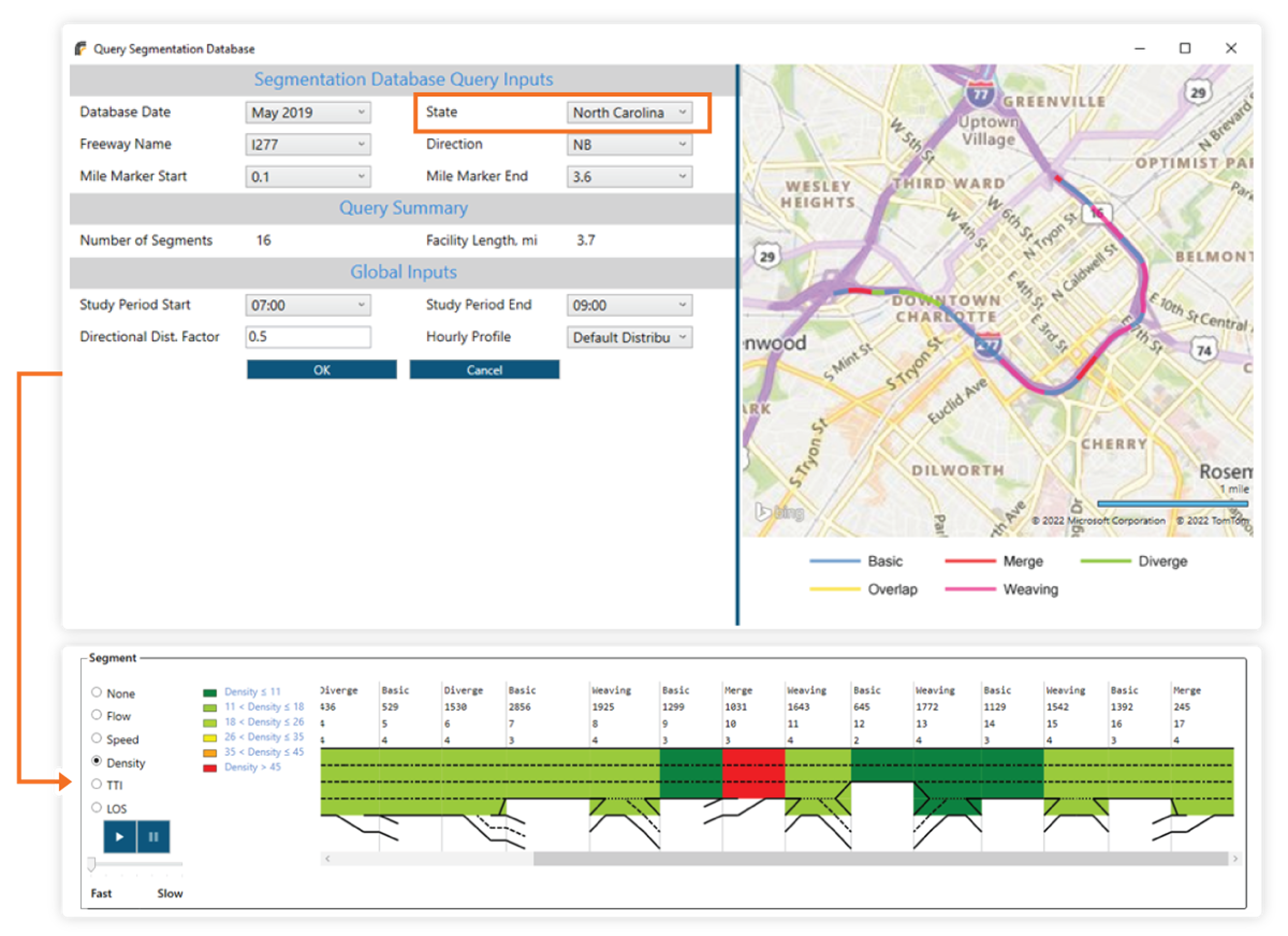 Selecting a facility from the network database