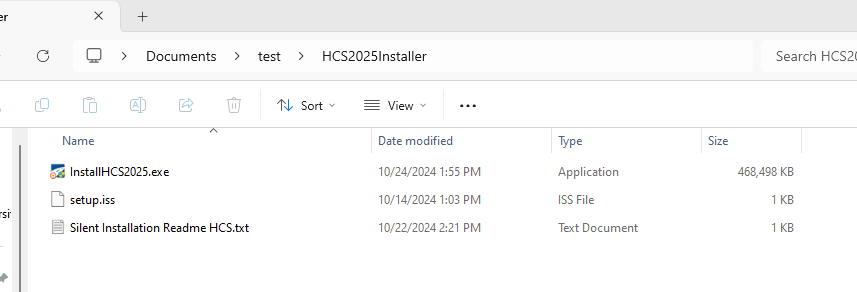 Locate HCS202XInstaller File