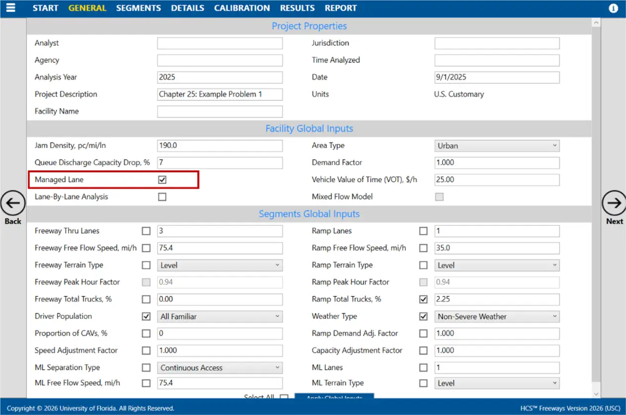 Setting up ML Analysis in a Freeway Facility